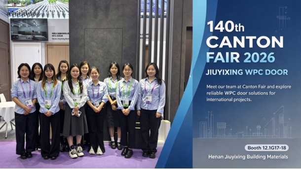 Jiuyixing team standing at Booth 12.1G17–18 during the 140th Canton Fair